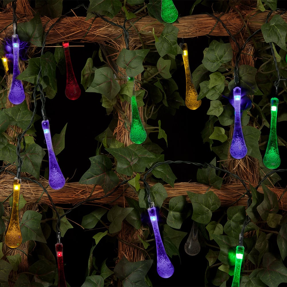 img-Solar Crystal Raindrop String Lights-0